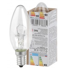 Лампа накаливания ЛОН ДС 60-230-Е14  (B36) свечка 60Вт 230В Е14 в гофре  Б0039126  ЭРА