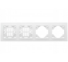 Минск Рамка 4-местная горизонтальная белая EKF  Basic  ERM-G-304-10  EKF