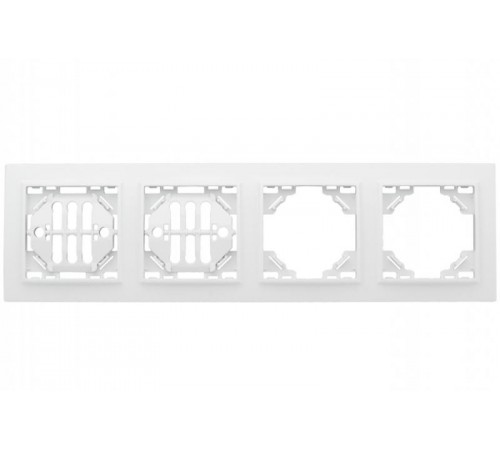 Минск Рамка 4-местная горизонтальная белая EKF  Basic  ERM-G-304-10  EKF