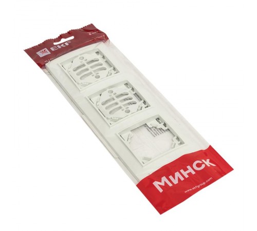 Минск Рамка 4-местная горизонтальная белая EKF  Basic  ERM-G-304-10  EKF