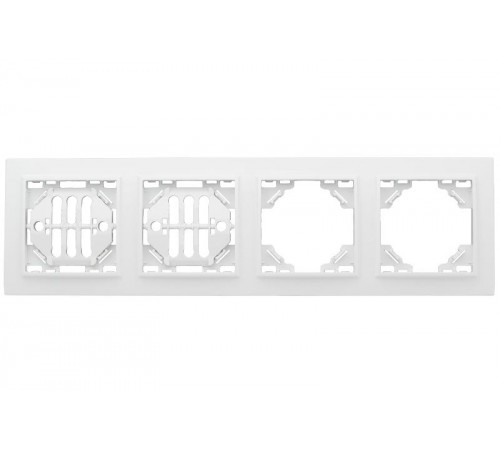 Минск Рамка 4-местная горизонтальная белая EKF  Basic  ERM-G-304-10  EKF