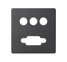 Simon 82 Накладка для коннектора VGA HD15, "мама" + 3RCA, S82, S82N, S82 Detail, графит  8200092-038  Simon