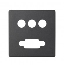 Simon 82 Накладка для коннектора VGA HD15, "мама" + 3RCA, S82, S82N, S82 Detail, графит  8200092-038  Simon