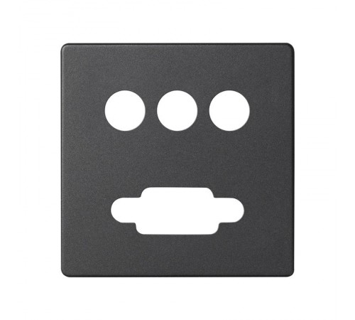 Simon 82 Накладка для коннектора VGA HD15, "мама" + 3RCA, S82, S82N, S82 Detail, графит  8200092-038  Simon