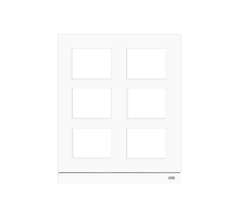 Рамка станции вызова, размер 2/3, белая51025CF-W ABB