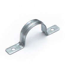 Скоба металлическая двухлапковая усиленная противопожарная СМДУ d31-32 мм отв. d 6,5 мм (50 шт/уп) Промрукав  PR13.02440  Промрукав