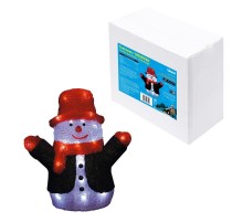 Фигура светодиодная  "Снеговик"  ULD-M2730-024/STA WHITE IP20 SNOWMAN  24 диода, 27*17*30 см, белый, IP20.  09557  Uniel