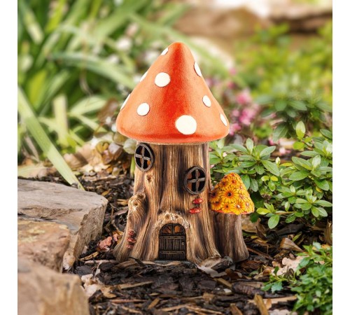 Садовый светильник Лукоморье ERASF22-13 на солнечной батарее, полистоун, 23 см  Б0053362  ЭРА