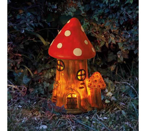 Садовый светильник Лукоморье ERASF22-13 на солнечной батарее, полистоун, 23 см  Б0053362  ЭРА