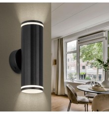 Декоративная подсветка WL45 BK MR16 GU10 12Вт черный IP20 для интерьера, стен  Б0058494  ЭРА