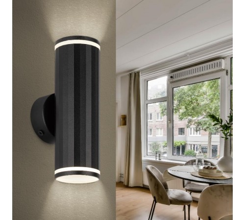 Декоративная подсветка WL45 BK MR16 GU10 12Вт черный IP20 для интерьера, стен  Б0058494  ЭРА