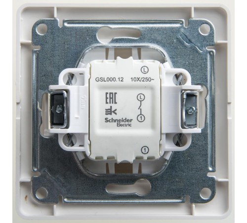 Glossa Перламутр Выключатель 1-клавишный, сх.1, 10АХ (в сборе)  GSL000612  SE