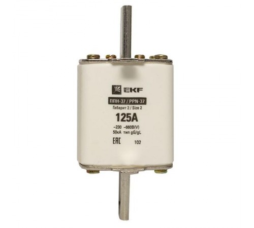 Плавкая вставка ППН-37 400/125А габарит 2  fus-37/400/125  EKF