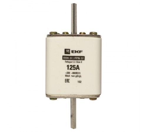 Плавкая вставка ППН-37 400/125А габарит 2  fus-37/400/125  EKF