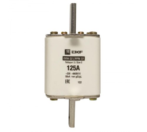 Плавкая вставка ППН-37 400/125А габарит 2  fus-37/400/125  EKF