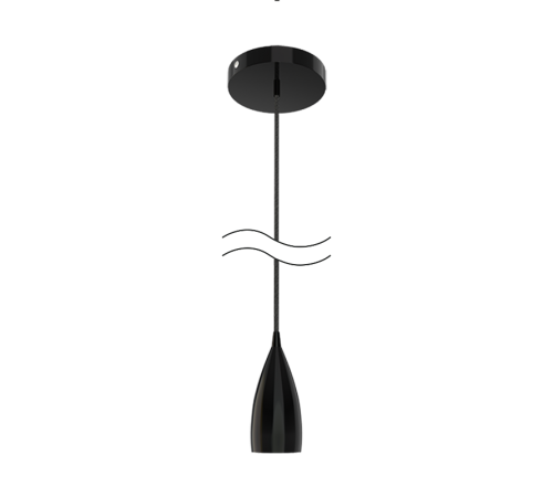 Светильник подвесной шнур под лампу Decor PL031 черный E27, 1 м, 1/40  PL031  Gauss