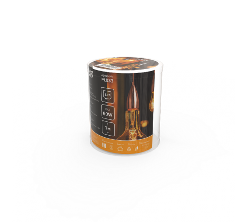 Светильник подвесной шнур под лампу Decor PL031 черный E27, 1 м, 1/40  PL031  Gauss