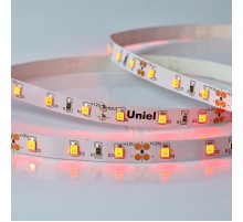 Лента светодиодная красный свет ULS-M11-2835-60LED/m-8mm-IP20-DC12V-4,8W/m-5M-RED PROFI  UL-00004361  Uniel