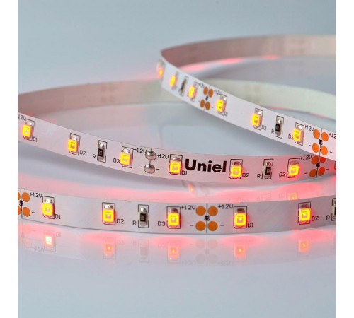 Лента светодиодная красный свет ULS-M11-2835-60LED/m-8mm-IP20-DC12V-4,8W/m-5M-RED PROFI  UL-00004361  Uniel