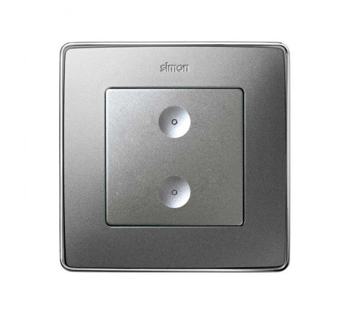 Сенсорный 2-кл выключатель без маркировки, алюминий  8000621-093  Simon