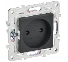 SKANDY Розетка без з/к с з/ш 10А SK-R01G графит  SK-R13-10-K53  IEK