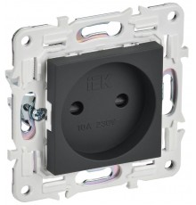 SKANDY Розетка без з/к с з/ш 10А SK-R01G графит  SK-R13-10-K53  IEK