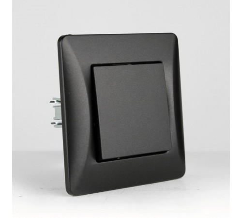 Переключатель одноклавишный перекрестный (антрацит)  201128  SPL