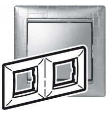 Valena Алюминий модерн Рамка 2-ая гориз  770342  Legrand