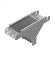 Ответвитель Т-образный вертикальный к лотку 100х100, толщ. 1,0 мм, Сендзимир цинк, 080211  ОТВ-100х100-1,0-СЦ   Ostec