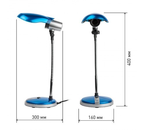 Светильник настольный на основании NE-301 15Вт КЛЛ Е27 синий  C0044900  ЭРА