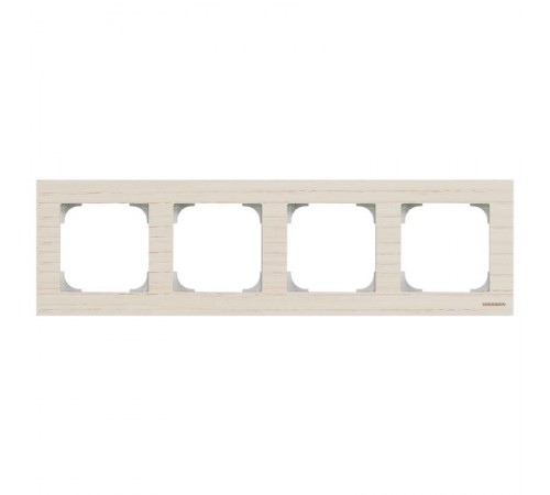 Рамка 4-постовая, серия SKY, цвет дерево белый ясень2CLA857400A2001 ABB