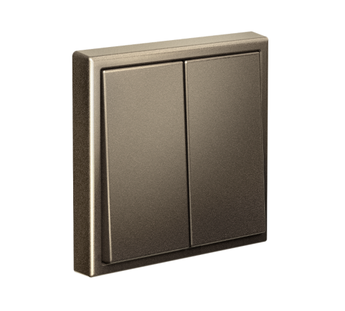 ArtGallery Мокко Выключатель 2-клавишный КНОПОЧНЫЙ, 10АХ, механизм, быстрозажим. клем.  GAL000617S  SE