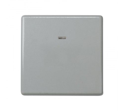 Simon 27 Выключатель 1-кл кнопочный, 10А 250В, широкий модуль, S27, серый  27669-67  Simon