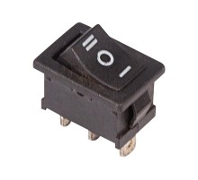 Выключатель клавишный 250V 6А (3с) ON-OFF-ON черный с нейтралью Mini  36-2145  REXANT