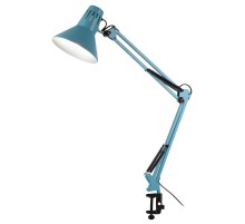 Светильник настольный N-121-E27-40W-LBU Е27 на струбцине голубой  Б0052759  ЭРА