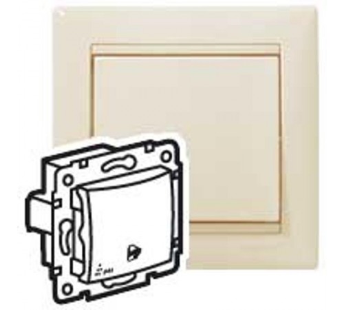 Valena Сл. кость Выключатель кнопочный 1-клавишный с символом "звонок" IP44  774199  Legrand