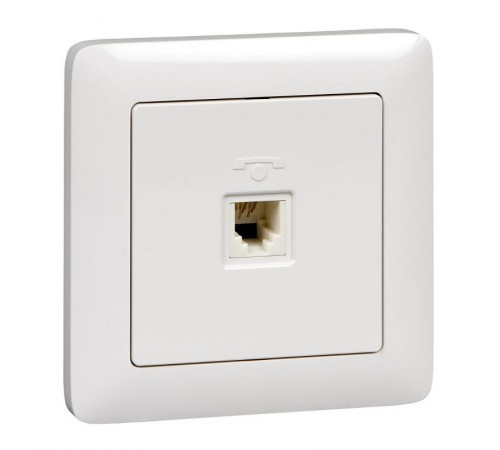 Хит Белый С/У Розетка телефонная RJ11  RT-4S3-B  SE