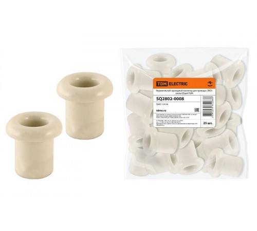 Керамический проходной изолятор для провода "ЭКО" сосна (25шт)  SQ2802-0008  TDM