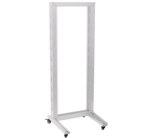 Стойка 19 ДВУХРАМНАЯ 47U 600*600 мм на РОЛИКАХ серая  LF35-47U66-2R  ITK