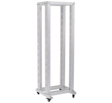 Стойка 19 ДВУХРАМНАЯ 47U 600*600 мм на РОЛИКАХ серая  LF35-47U66-2R  ITK