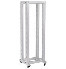 Стойка 19 ДВУХРАМНАЯ 37U 600*600 мм на РОЛИКАХ серая  LF35-37U66-2R  ITK