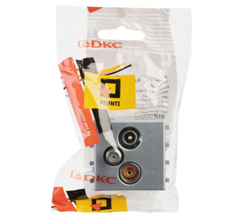 Розетка TV-FM-SAT модульная, "Avanti", "Закаленная сталь", 2 модуля  4404532  DKC