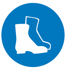 Знак M 05 "Работать в защитной обуви" ф200 мм, пластик ГОСТ Р 12.4.026-2001  pn-m-05  EKF