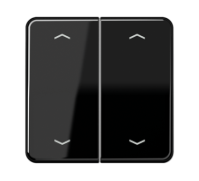 Клавиша для KNX кнопки, 2 группы с символами "стрелки"; дюропласт; черный  CD102PSW  Jung