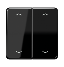 Клавиша для KNX кнопки, 2 группы с символами "стрелки"; дюропласт; черный  CD102PSW  Jung