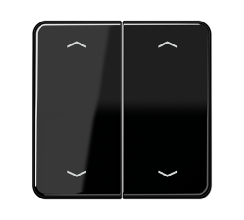 Клавиша для KNX кнопки, 2 группы с символами "стрелки"; дюропласт; черный  CD102PSW  Jung