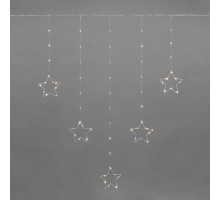 Занавес из росы с фигурами Звезд 1,5х1,15м 156 LED ТЕПЛЫЙ БЕЛЫЙ IP20 USB + пульт управления  315-846  NEON-NIGHT