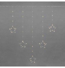 Занавес из росы с фигурами Звезд 1,5х1,15м 156 LED ТЕПЛЫЙ БЕЛЫЙ IP20 USB + пульт управления  315-846  NEON-NIGHT