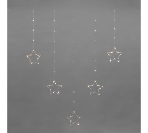 Занавес из росы с фигурами Звезд 1,5х1,15м 156 LED ТЕПЛЫЙ БЕЛЫЙ IP20 USB + пульт управления  315-846  NEON-NIGHT