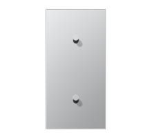 Центральная плата для выключателей, 2 поста (единая плата), для вертикальной установки, тумблеры 1+1, конус; металл; алюминий; LS1912  AL12-20K0  Ju